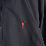 ポロ バイ ラルフローレン ブルゾン 中綿ジャケット ナイロンジャケット フリース裏地 スモールポニーロゴ ネイビー - NEWSED