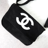 シャネル ココマーク パイル地 ノベルティ ショルダーバッグ ブラック - NEWSED