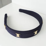 サルバトーレ フェラガモ ヴァラ リボン カチューシャ ネイビー 箱付き - NEWSED