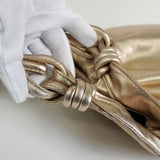 ロエベ アナグラム ナッパレザー ハンドバッグ ゴールド レディース - NEWSED