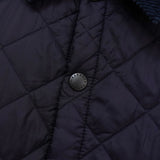 バブアー コーデュロイ襟 ロゴ キルティングジャケット ブラック - NEWSED