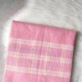 クレージュ ロゴ ウール チェック マフラー ピンク レディース - NEWSED