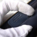 ディオール トロッター キャンバス / レザー サドルバッグ アクセサリーポーチ ハンドバッグ グレー / ネイビー - NEWSED