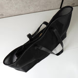 セリーヌ ヴィンテージ サークルロゴ ナイロン メッシュ トートバッグ ブラック - NEWSED