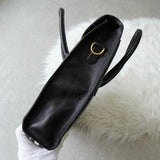 クレージュ ヴィンテージ ロゴ金具 レザー ビジネスバッグ ブラック - NEWSED