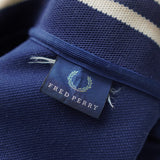 フレッドペリー トラックジャケット ロゴ刺繍 ネイビー - NEWSED