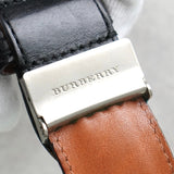 バーバリー シルバーバックル ベルト ブラック - NEWSED