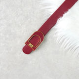 クリスチャンディオール ヴィンテージ ロゴ レザー ベルト ボルドー レディース - NEWSED