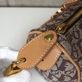 クリスチャン ディオール トロッター キャンバス / レザー ミニボストンバッグ ブラウン - NEWSED