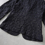 イッセイミヤケ フラワー ナイロン シングル イージー セットアップ ブラック レディース - NEWSED