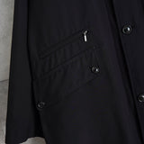 バーバリー ロンドン スタンドカラー フェイクレイヤード ロングコート ノバチェック柄 キルティングベストライナー付き ブラック - NEWSED