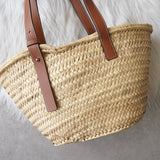 ロエベ アナグラム ラフィア バスケットバッグ カゴバッグ ベージュ / オレンジ - NEWSED