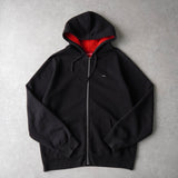 シュプリーム スモール ボックスロゴ ジップアップ フーディー パーカー 裏起毛 ブラック - NEWSED