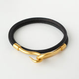 エルメス レザー ジャンボ チョーカー ブレスレット ブラック 箱付き - NEWSED