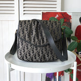 ディオール トロッター ショルダーバッグ キャンバス/レザー ブラック - NEWSED