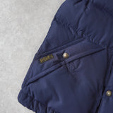 ポロ ラルフローレン ダウンベスト ロゴ刺繍 フード付き ネイビー - NEWSED