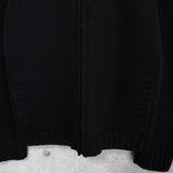 バーバリー ジップアップ ニットジャケット ホースロゴ 刺繍 ノバチェック裏地 キリティング裏地 ブラック - NEWSED