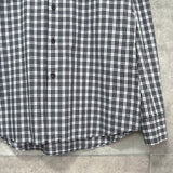 プラダ ギンガムチェック柄 長袖シャツ フォーマル メンズ ブラック / ホワイト - NEWSED