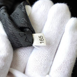 プラダ ポコノ テスート ナイロン サフィアーノレザー 三角プレート トートバッグ ブラック - NEWSED