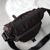 プラダ テスート / レザー ショルダーバッグ 三角プレート トライアングルロゴ ブラウン / ブラック - NEWSED