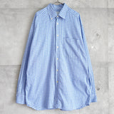 クリスチャン ディオール ヴィンテージ ギンガムチェック 長袖シャツ ロゴ刺繍 ブルー - NEWSED