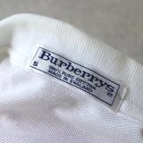 バーバリー ヴィンテージ ホースロゴ 刺繍 半袖ポロシャツ ホワイト - NEWSED