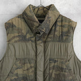 ステューシー ダウンベスト 迷彩柄 カモ柄 カーキ - NEWSED