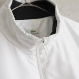 ラコステ スポーツ ナイロンジャケット トラックジャケット ブルゾン ロゴパッチ ホワイト - NEWSED