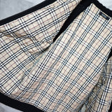 バーバリー ジップアップ ニットジャケット ホースロゴ 刺繍 ノバチェック裏地 キリティング裏地 ブラック - NEWSED