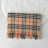 バーバリー ヴィンテージ 英国製 ノバチェック カシミヤ ウール マフラー ベージュ - NEWSED