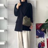 エムエムシックス メゾン マルジェラ ナイロン ジャパニーズバッグ ショルダーバッグ クロスボディ カーキ / オレンジ - NEWSED