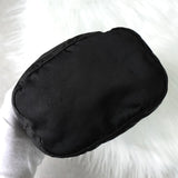 プラダ ポコノ テスート ナイロン 巾着 ミニバッグ ポーチ 三角プレート ブラック - NEWSED