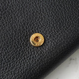 グッチ 型押しロゴ レザー 三つ折り財布 ブラック - NEWSED