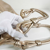 ロエベ アナグラム ナッパレザー ハンドバッグ ゴールド レディース - NEWSED