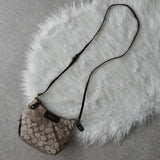 コーチ シグネチャー キャンバス ショルダーバッグ ポシェット ベージュ - NEWSED