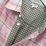 ロエベ アナグラム チェック柄 半袖シャツ ピンク - NEWSED