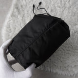 プラダ テスート ポコノ ナイロン 巾着バッグ ポーチ 三角プレート ブラック - NEWSED