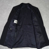 バーバリー ヴィンテージ ホースロゴ刻印入り 金ボタン テーラードジャケット ブレザー 紺ブレ ネイビー - NEWSED