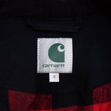 カーハート ダック フーデッドコート チェック柄裏地 キルティング裏地 ロゴパッチ ブラック - NEWSED