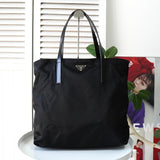 プラダ ポコノ テスート ナイロン レザー トートバッグ ブラック ギャランティーカード付き - NEWSED