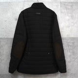 バブアー スエード切り替え キルティングジャケット ブラック - NEWSED