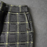 アルマーニ エクスチェンジ 千鳥格子柄 ニット セットアップ カーディガン ショートパンツ レディース グレー - NEWSED