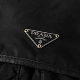 プラダ トライアングルロゴ ナイロン / レザー ショルダーバッグ メッセンジャーバッグ ブラック - NEWSED