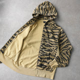 ステューシー オールド カモ柄 ジップアップ パーカー フーディー カーキ - NEWSED