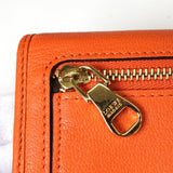 ロエベ アナグラム レザー 二つ折り 長財布 オレンジ - NEWSED