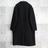 フレッドペリー ロゴ刺繍 起毛 ロングコート コクーンコート チェスターコート ブラック - NEWSED