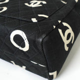 シャネル バイシー ロゴ マテラッセ キャンバス ハンドバッグ ブラック - NEWSED