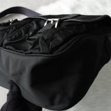 プラダ トライアングルロゴ ナイロン / レザー ショルダーバッグ メッセンジャーバッグ ブラック - NEWSED