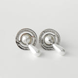 ヴィヴィアン ウエストウッド オーブ フェイクパール ラインストーン シルバー ピアス 保存袋付き - NEWSED