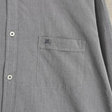 バーバリー ブラックレーベル ホースロゴ クレリックシャツ 長袖シャツ グレー - NEWSED